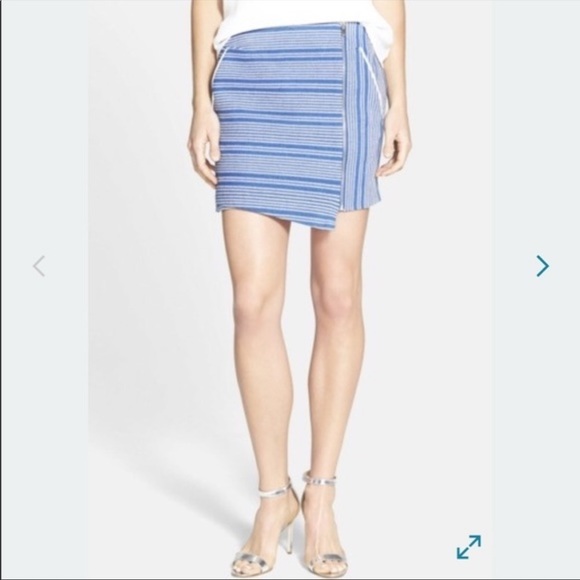 Rebecca Minkoff Dresses & Skirts - Rebecca Minkoff blue asymmetrical striped skirt